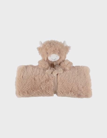 Doudou-couverture nomade 50x50cm - fluffy Beige 1 - vertbaudet enfant 