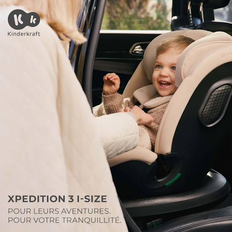 Siege auto xpedition 3 i size pratique confortable Beige+Gris+Noir+Vert 2 - vertbaudet enfant 