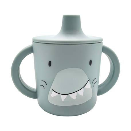 Tasse d'apprentissage en silicone Gris 1 - vertbaudet enfant 
