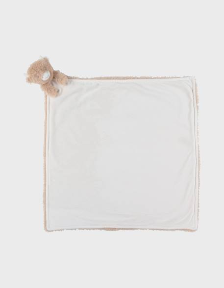 Doudou-couverture nomade 50x50cm - fluffy Beige 4 - vertbaudet enfant 