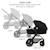 Poussette 4 en 1 Kinderkraft MOOV 2 AIR avec Siège 2 en 1 Transformable, Roues Gonflables et Travel System Beige+Gris+Noir 13 - vertbaudet enfant 