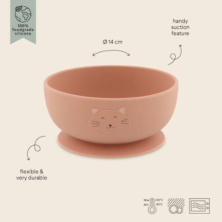 Bol en silicone avec ventouse Gris+Jaune+Orange+Rose+Vert+Violet 13 - vertbaudet enfant 