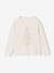 Tee-shirt fille noël motif sapin brillant manches longues écru 1 - vertbaudet enfant 