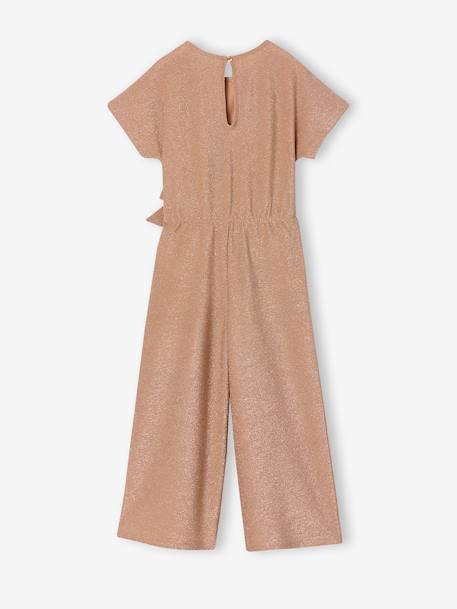 Combinaison fille noël lamée noeud fantaisie rose poudré 2 - vertbaudet enfant 