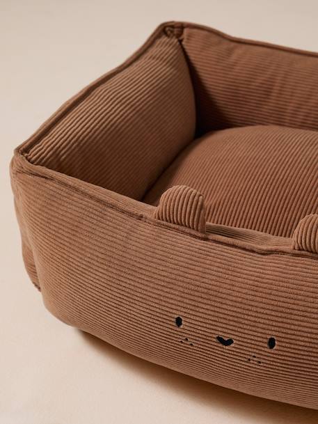 Panier matelassé en velours pour chien, disponible en 3 tailles camel 10 - vertbaudet enfant 