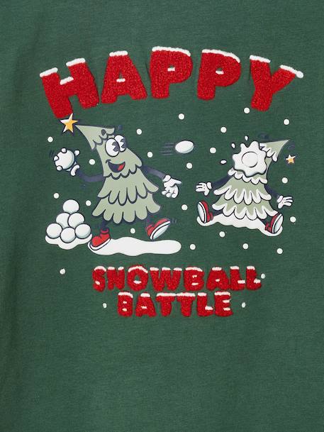 Tee-shirt garçon noël motif ludique marine+vert sapin 6 - vertbaudet enfant 