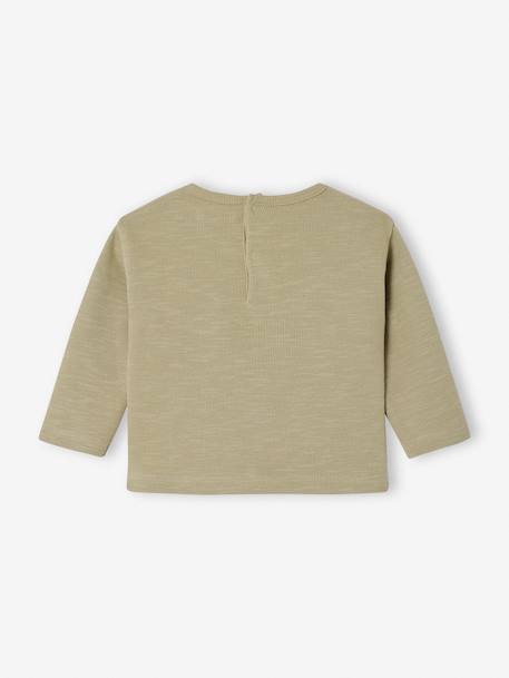 T-shirt bébé manches longues kaki 3 - vertbaudet enfant 