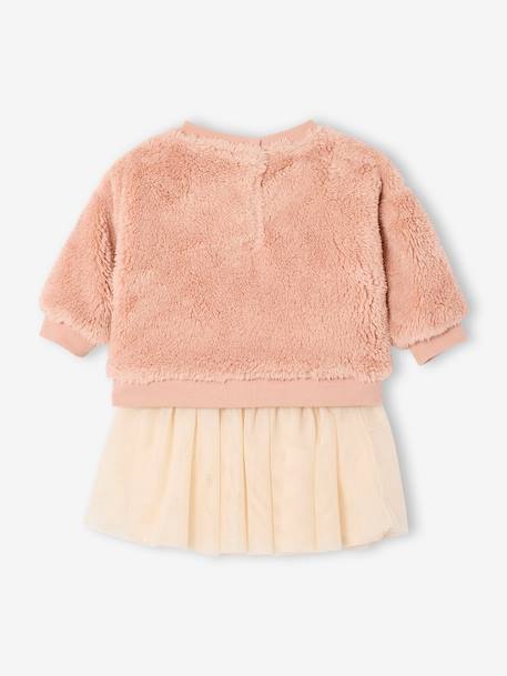 Ensemble bébé sweat-shirt + jupon rose poudré 7 - vertbaudet enfant 