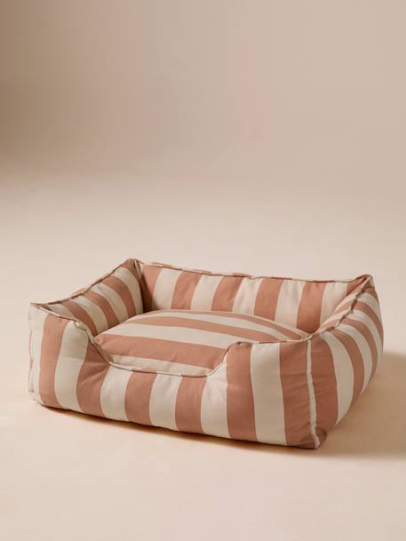 Panier matelassé pour chiens, disponible en 2 tailles noisette+rayé blanc 12 - vertbaudet enfant 