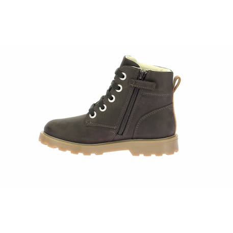 Bottillons enfant kick bluck Marron fonce+Noir 4 - vertbaudet enfant 