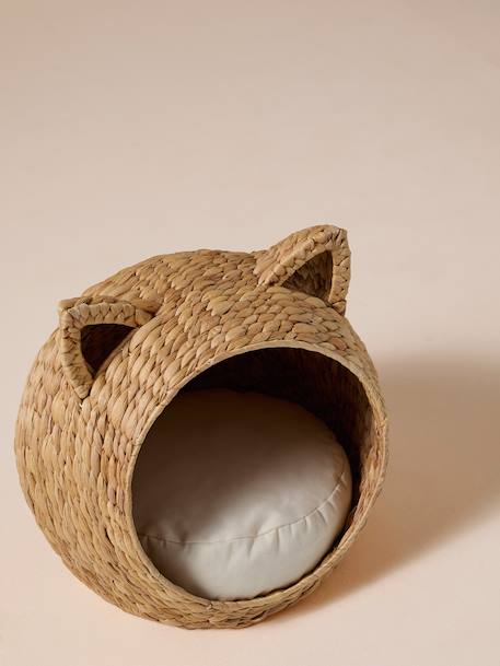 Panier pour chat en jacinthe d'eau beige 2 - vertbaudet enfant 