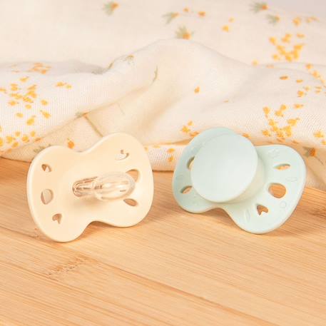 Sucette anatomique essentielle - 0-6 mois - lot de 2 Bleu + beige+Vert + beige 8 - vertbaudet enfant 