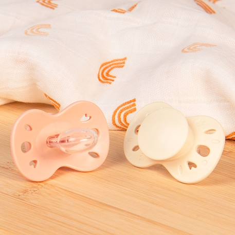 Sucette anatomique essentielle - 18+ mois - lot de 2 Bleu+Rose + beige+Vert 8 - vertbaudet enfant 