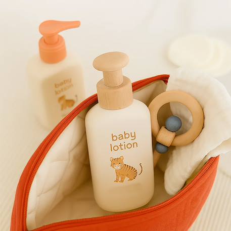 Trousse de toilette en coton bio Blanc+Fraise+Honey+Rose+Vichy 9 - vertbaudet enfant 