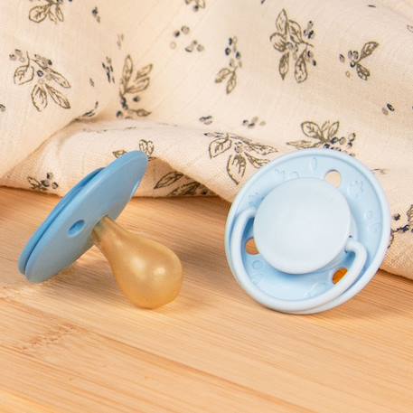 Sucette ronde - 6+ mois - lot de 2 Bleu+Rose + beige+Vert 2 - vertbaudet enfant 