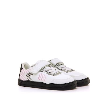 Sneakers filles synthétique lacets barefoot Blanc-noir 5 - vertbaudet enfant 