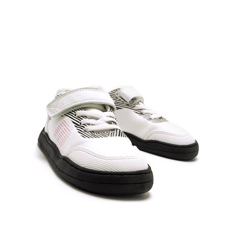 Sneakers filles synthétique lacets barefoot Blanc-noir 4 - vertbaudet enfant 