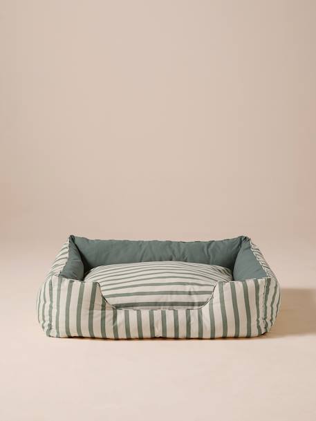 Panier en toile de coton pour chien rayé vert 6 - vertbaudet enfant 