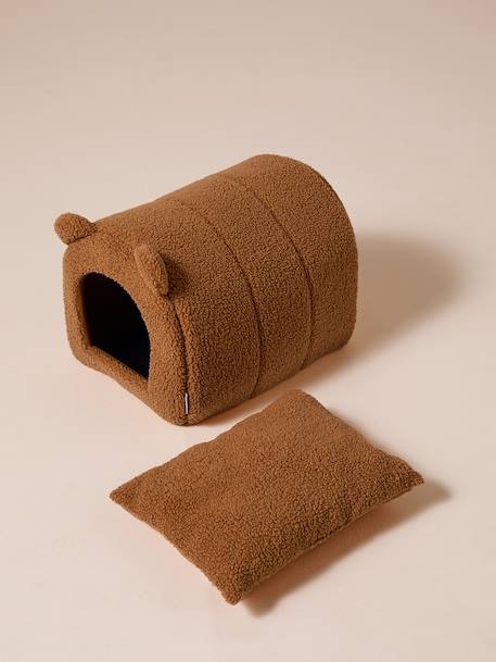 Panier fermé pour chat en sherpa camel 4 - vertbaudet enfant 