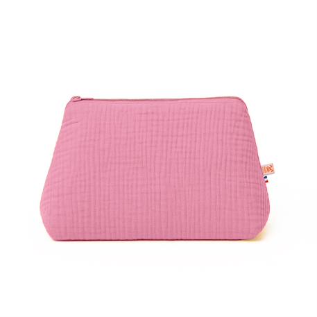 Trousse de toilette en coton bio Blanc+Fraise+Honey+Rose+Vichy 19 - vertbaudet enfant 