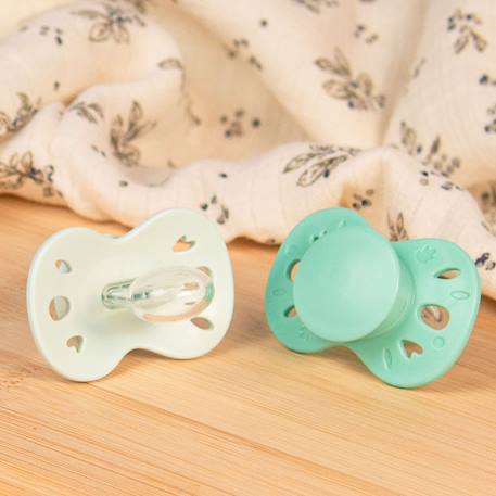 Sucette anatomique essentielle - 18+ mois - lot de 2 Bleu+Rose + beige+Vert 14 - vertbaudet enfant 