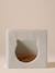 Panier cube pour chat en tissu Teddy blanc 4 - vertbaudet enfant 