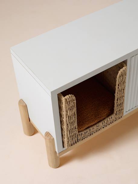 Panier cube pour chat en corde de papier beige 7 - vertbaudet enfant 