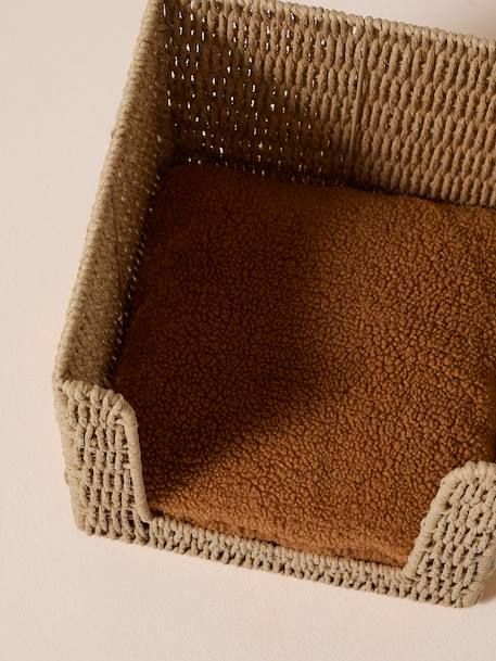 Panier cube pour chat en corde de papier beige 5 - vertbaudet enfant 