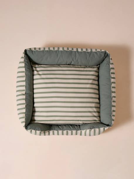 Panier en toile de coton pour chien rayé vert 7 - vertbaudet enfant 