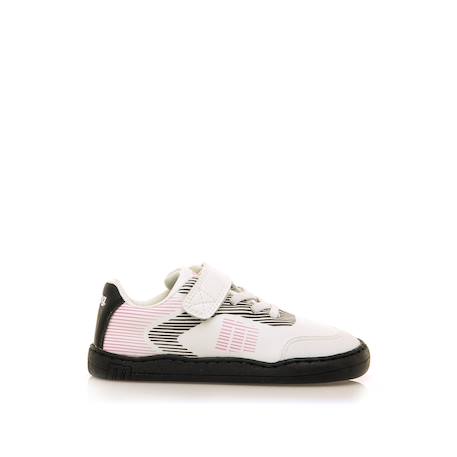 Sneakers filles synthétique lacets barefoot Blanc-noir 1 - vertbaudet enfant 