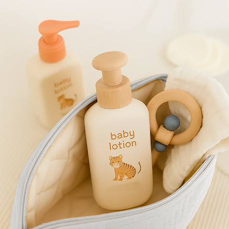 Trousse de toilette en coton bio Blanc+Fraise+Honey+Rose+Vichy 6 - vertbaudet enfant 
