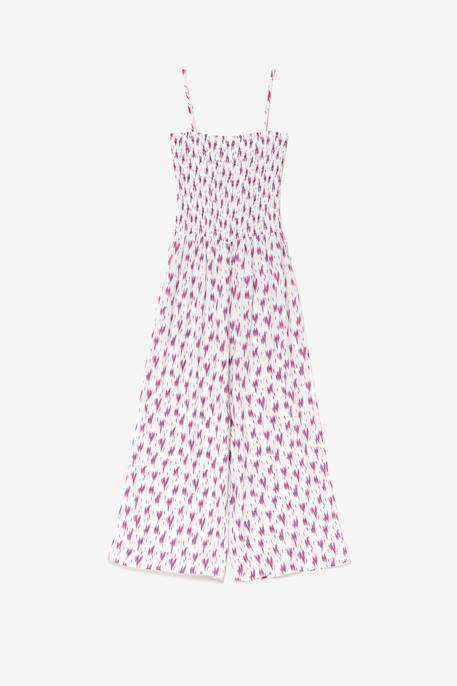 Combi-short Imprimé Fleurs Vertbaudet - Robe Courte Fille Rose Pâle Taille 5A