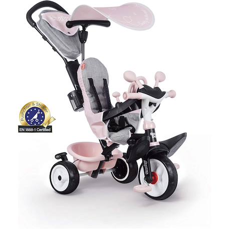 Tricycle à pédales Baby Driver plus Rose 1 - vertbaudet enfant 