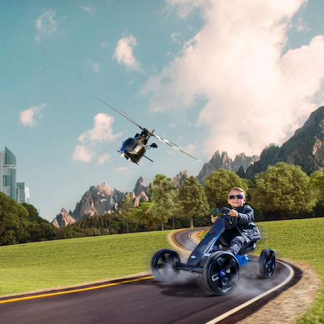 Kart à pédales Reppy roadster Noir et bleu 4 - vertbaudet enfant 