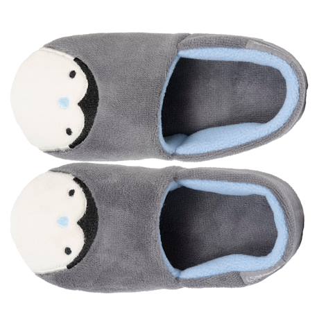 Chaussons mocassins micro éponge, semelle gomme ultra souple Gris 2 - vertbaudet enfant 