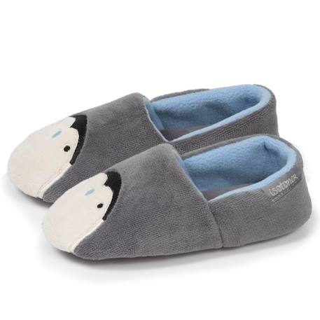 Chaussons mocassins micro éponge, semelle gomme ultra souple Gris 1 - vertbaudet enfant 