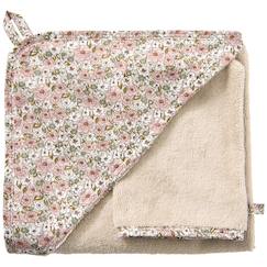 Linge de maison et décoration-Linge de bain-Cape de bain bambou + gant afternoon tea