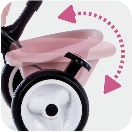 Tricycle à pédales Baby Driver plus Rose 3 - vertbaudet enfant 
