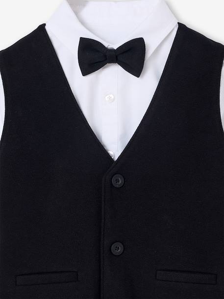 Ensemble garçon chemise et gilet noël noir 5 - vertbaudet enfant 