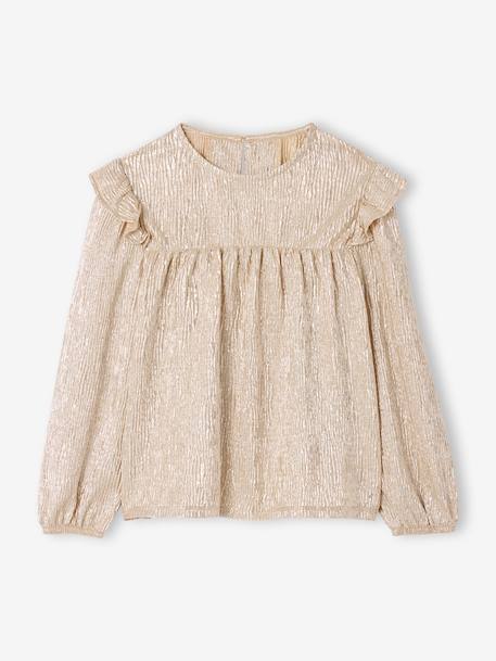 Blouse fille noël en lamé or 1 - vertbaudet enfant 