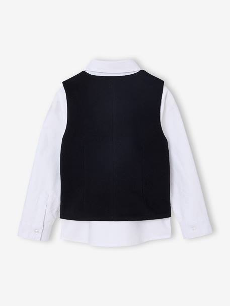 Ensemble garçon chemise et gilet noël noir 4 - vertbaudet enfant 