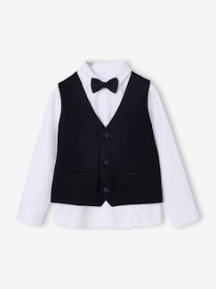Ensemble garçon chemise et gilet noël  - vertbaudet enfant
