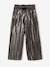 Pantalon fille large lamé plissé argent 1 - vertbaudet enfant 