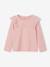 Ensemble fille noël jupon en tulle et t-shirt à volants rose poudré 2 - vertbaudet enfant 