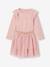 Ensemble fille noël jupon en tulle et t-shirt à volants rose poudré 1 - vertbaudet enfant 