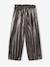 Pantalon fille large lamé plissé argent 2 - vertbaudet enfant 