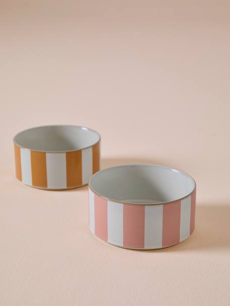 Gamelle en céramique pour chien blanc imprimé+camel+rayé rose 14 - vertbaudet enfant 