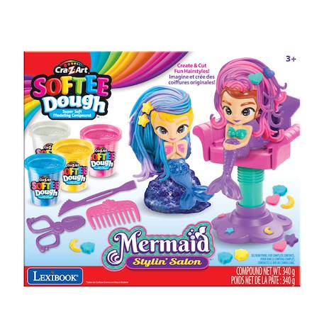 Salon de coiffure pour sirènes en pâte à modeler douce et malléable Multicolore 4 - vertbaudet enfant 