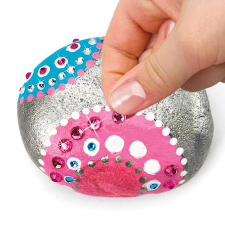 Kit de création artistique sur pierres avec effet métallique Multicolore 3 - vertbaudet enfant 