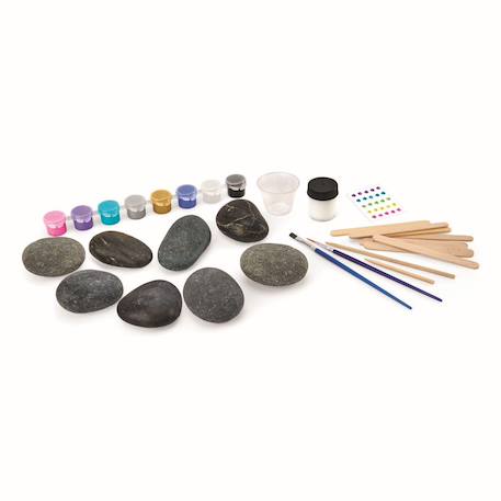 Kit de création artistique sur pierres avec effet métallique Multicolore 2 - vertbaudet enfant 